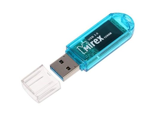 USB Флеш Mirex Elf 128GB, USB 3.0, Синий (Быт)